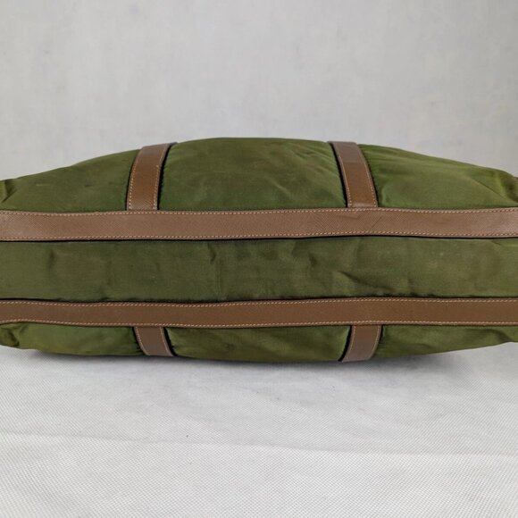Authentic Prada Nylon Classic Handbag Olive Green Made In Italy - Picture 12 of 15